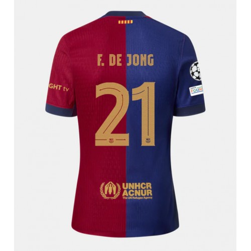 Pánský Fotbalový dres Barcelona Frenkie de Jong #21 2024-25 Domácí Krátký Rukáv